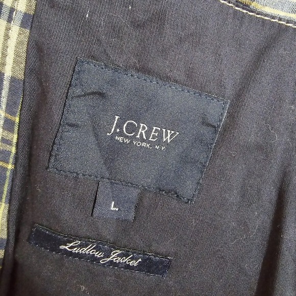 J Crew Ludlow Jacket Mens Large Plaid‎ 2 Button Unstructured Lightweight Blazer - Picture 6 of 14